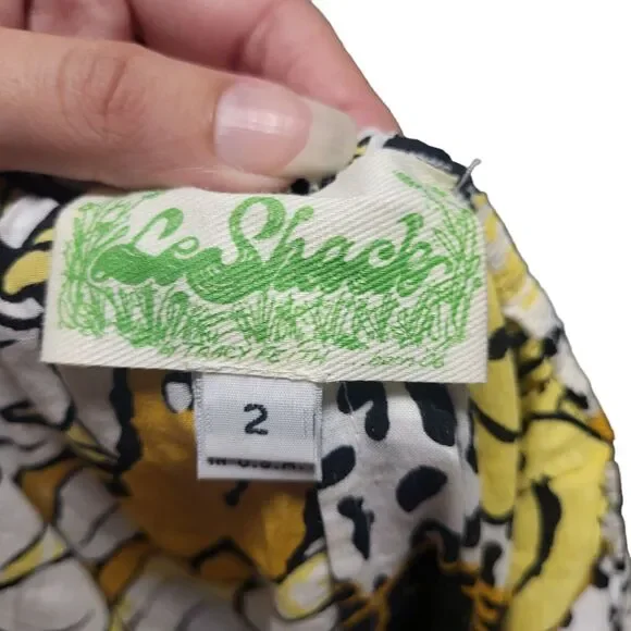 Le Shack yellow floral off shoulder ruffle dress, size 2 - Picture 3 of 4